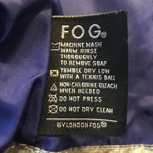 Fog by London Fog Vintage Puffer Coat Blue Large - Picture 10 of 10